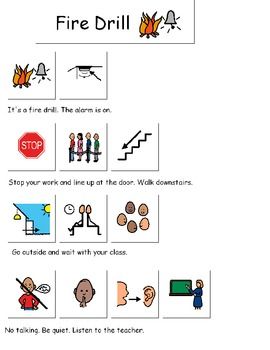 Fire Drill Social Story (Free) by theautismhelper.com Fire Drill Social Story Free, Social Stories Free, Visual Social Stories, Life Skills Classroom, Respite Care, Visual Schedules, Fire Drill, Social Story, Visual Supports