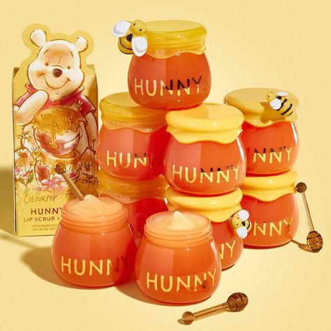 Cute Make Up Products Aesthetic, Colourpop Winnie The Pooh, Make Up Collection, Honey Lip Scrub, Colourpop Lip, Fourth Ray Beauty, Soften Lips, Disney Makeup, Sephora Skin Care