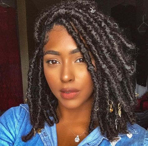 Short Faux Locs, Messy Locs, Urban Hairstyles, Bohemian Locs, Scalp Braids, Marley Hair, Gorgeous Hairstyles, Faux Locs Hairstyles, Long Box Braids