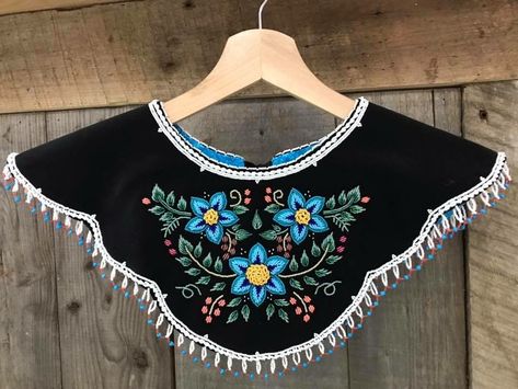 Beaded collar Beaded Cape Native, Beaded Patches Beadwork, Regalia Patterns, Beaded Regalia, Jingle Dress Dancer, Fancy Shawl Regalia, Indigenous Beadwork, Fancy Shawl, Beaded Vest