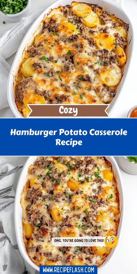 Craving a comforting casserole that’s easy to make? This Hamburger Potato Casserole Recipe is packed with flavor and makes the perfect weeknight dinner. Don’t forget to save this recipe for a quick and delicious option that brings warmth and satisfaction to your table! Easy Recipes Hamburger Meat, Taste Of Recipes, Dinner Made With Hamburger, What To Do With Hamburger Meat Recipes, Hamburger Potato Carrot Casserole, Make Ahead Hamburger Meals, Hash Recipes Dinner, Best Quick Dinner Recipes, Hamburger Recipes For Dinner Easy