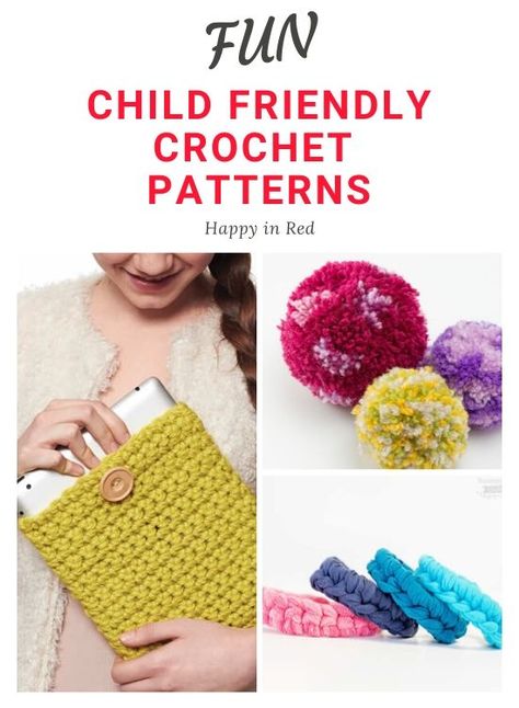 Left Handed Crochet Amigurumi, Teach Kids To Crochet, Teaching Kids To Crochet, Crochet For Kids Beginner, Easy Crochet Projects For Kids, Easy Crochet For Kids, Kids Crochet Projects, About Me Crafts, Red Website