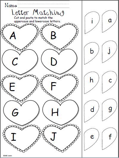 Valentine’s Day Letter Matching – Cut and Paste’ Valentine Kindergarten Worksheets, Valentines Language Arts Preschool, Valentines Day Toddler Worksheets, Valentine Literacy Activities For Kindergarten, Valentine’s Day Worksheets Kindergarten, Preschool Homework, Valentine Worksheets, Kindergarten Addition, Addition Worksheet