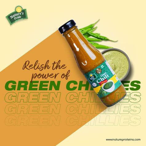 Green Chilli Sauce Sauce Creative Ads, Spices Creative Ads, Spices Ads, Creative Product Ads, Sauce Advertising, Sauce Ads, Product Creative Ads, Chilli Spices, Green Chilli Sauce