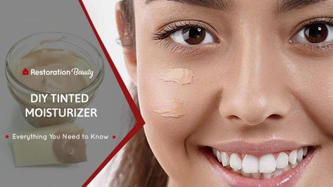 DIY Tinted Moisturizer - How to Make Your Own Tinted Moisturizer at Home Diy Tinted Moisturizer How To Make, Diy Tinted Moisturizer, How To Use Makeup, All Natural Products, Clean Products, Moisturizer For Sensitive Skin, How To Apply Concealer, Tinted Spf, Makeup Store