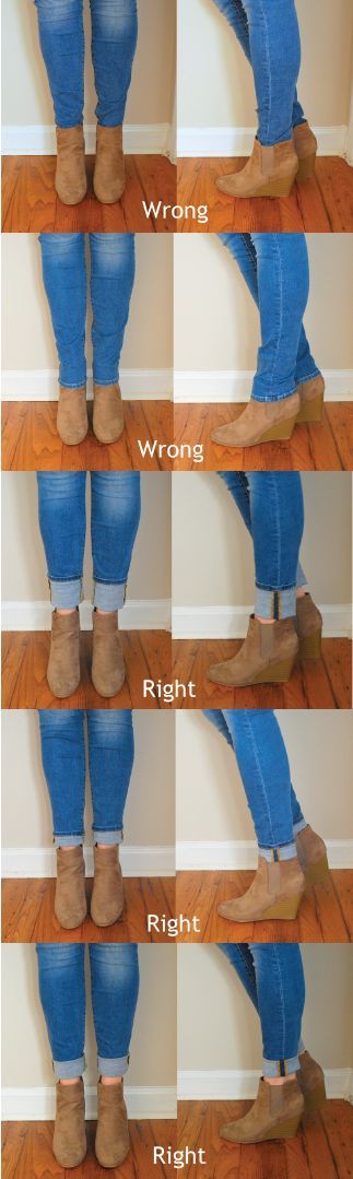 how to cuff your jeans with ankle boots Brunette Medium, Ankle Boots With Jeans, How To Wear Ankle Boots, Boots Outfit Ankle, Mode Tips, Boating Outfit, Mode Boho, Outfit Jeans, Mode Casual