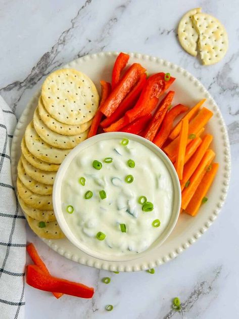 Here Green Onion Dip Recipe, Green Onion Dip, Greek Yogurt Sour Cream, Hot Spinach Dip, Baked Potato Toppings, Easy Waffle Recipe, Onion Dip Recipe, Feta Salad Recipe, Sour Cream Dip