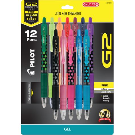 Pilot Pen Has Teamed up with G2 Pens and Target to Offer an Exclusive Online Coupon Club! @pilotpen G2 Pens, Pilot Pen, Pilot Pens, Online Coupons, Ink Pens, Dots Pattern, Gel Pens, Fun Stuff, Pen And Ink