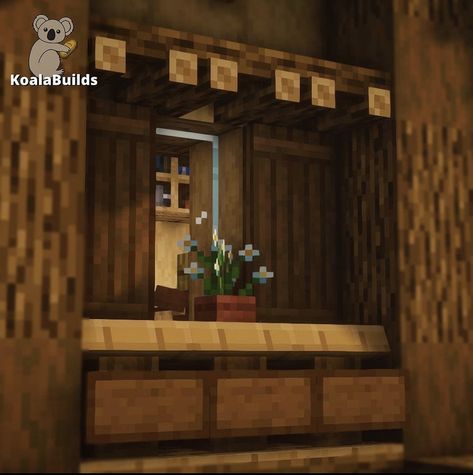 Minecraft Roof, Cute Window, Starter House, Minecraft Mansion, House Tutorial, Minecraft Interior, Minecraft Structures, Minecraft Interior Design, Minecraft Farm