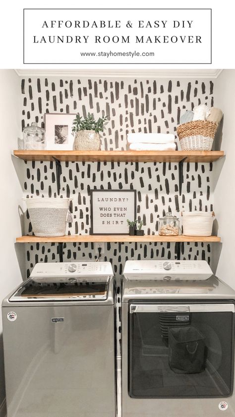 Diy Laundry Room Makeover, Laundy Room, Laundry Room Update, Laundry Makeover, Small Laundry Room Makeover, Dream Laundry Room, Laundry Room Closet, Laundry Room Renovation, Laundry Room Shelves