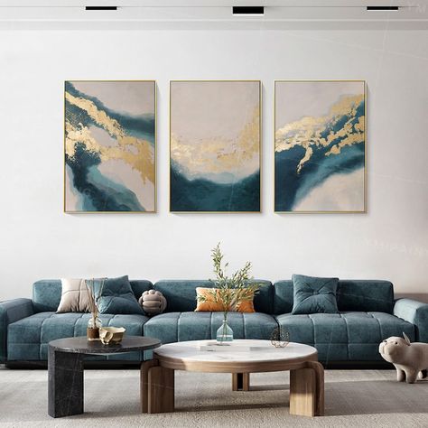 Buy 3 Piece Wall Art Framed Gold Leaf Extra Large Wall Art Online in India - Etsy Abstract Two Piece Painting, 3 Piece Canvas Art Abstract, 3 Acrylic Painting Set, Abstract Canvas Painting Set Of 3, Modern Art 3 Piece, Tryptich Wall Art, Three Abstract Paintings, 3 Set Paintings Wall Art Living Room, Abstract Wall Art 3 Piece