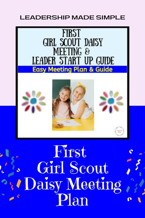 Are you a new leader looking for plans on how to run your first Girl Scout Daisy meeting of the year? Here is a resource that will help. Daisy First Meeting Ideas, Daisy Troop Kaper Chart, First Daisy Troop Meeting, First Girl Scout Meeting Of The Year, Daisy Girl Scouts First Meeting, Girl Scout Leader Binder, Parents Meeting, Troop Leader, Girl Scout Daisy