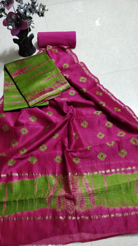 Indian Lenghas, Dress Materials Online Shopping, Chanderi Silk Dress Material, Chanderi Dress Material, Chanderi Silk Suits, Ikkat Dresses, Simple Saree Designs, Floral Print Sarees, Saree Blouse Neck Designs