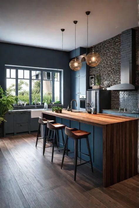 Kitchen with lighting that highlights natural materials Highlights Natural, Rustic Living Room Furniture, Living Room Decor Rustic, Light Highlights, Home Updates, Lighting Trends, Kitchen Lighting Fixtures, Under Cabinet Lighting, Rustic Living