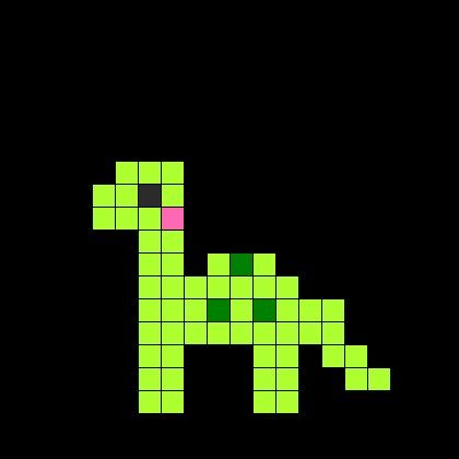 Pixel Art Dinosaur, Dinosaur Pixel Art, Dinosaur Pixel, Easy Pixel Art, Bead Sprite, Pixel Art Pattern, Perler Bead Patterns, Perler Beads, Beading Patterns