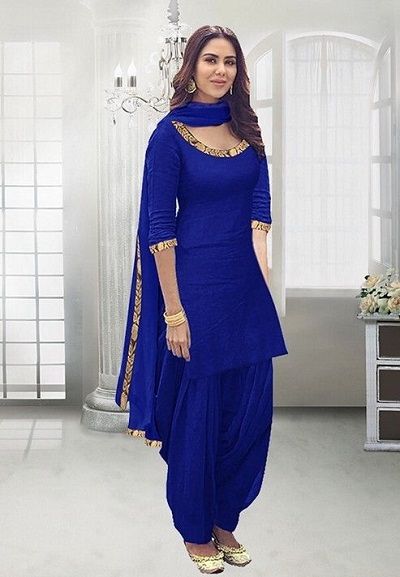 Patiyala Suits, Punjabi Dress Design, Patiyala Dress, Patiala Suit Designs, Patiyala Suit, Combination Dresses, Blue Colour Dress, Salwar Suits Party Wear, Kameez Designs