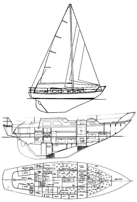 Contessa 32 — Sailboat Guide Sailing Life, Sailboat Interior, Classic Sailing, Lines Art, Full Sail, Sailboat Design, Sailing Boats, Cool Boats, Sail Boats