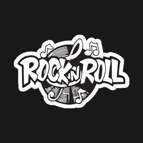 Rock N Roll Logo Design, Rock And Roll Svg Free, Rock And Roll Logo, Roll Logo, Rock And Roll Music, Crying Baby, Logo Desing, Stage Decor, Teddy Boys