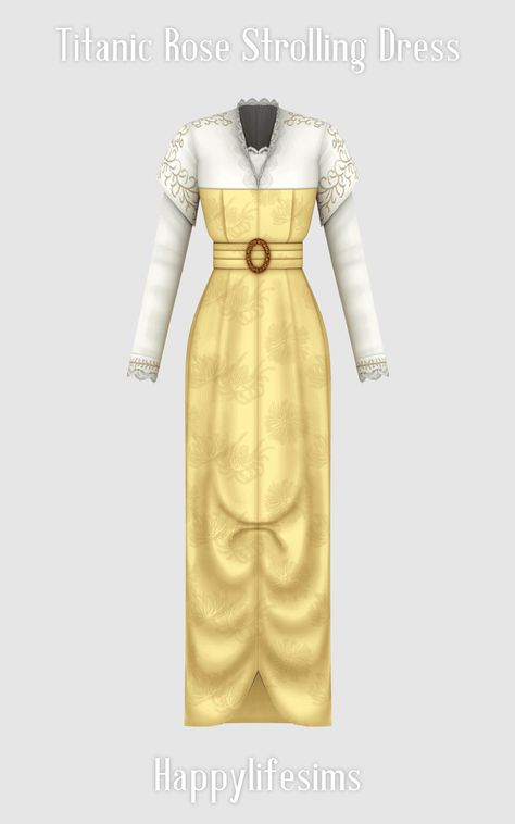 Sims 4 Cc 1910, Sims 4 1910s Cc, Sims Historical, 1900 Dress, History Clothes, Ultimate Decades Challenge, Sims 4 Historical Cc, Titanic Rose, Sims Challenge