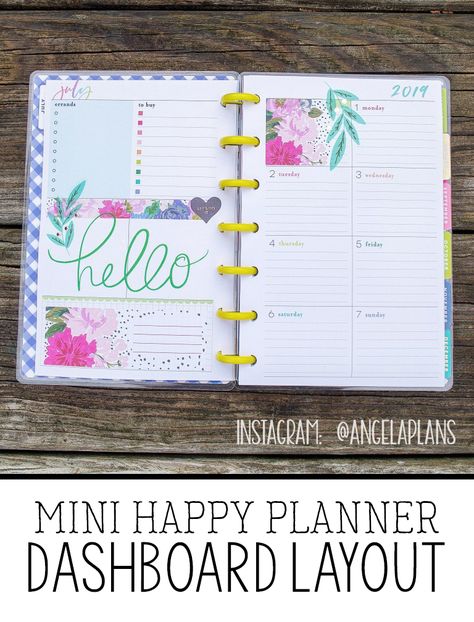 Mini Happy Planner Layouts Vertical, Happy Planner Simply Layout, Dashboard Layout Design, How To Use Happy Planner, Happy Planner Budget Ideas, The Happy Planner Dashboard Layout Ideas, Mini Happy Planner Layouts Dashboard, Happy Planner Mini Layouts, Mini Planner Ideas