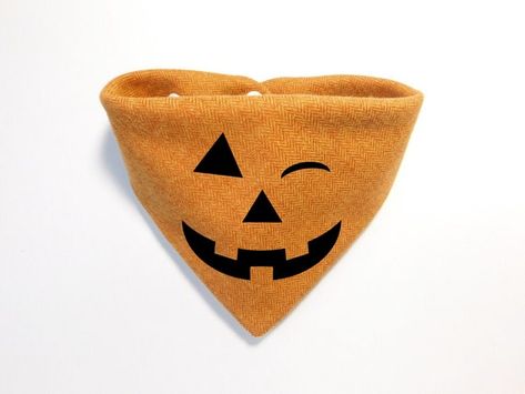 Its our favorite time of year! You pup can wear this Jack-O-Lantern Dog Bandana all month long with our comfy, yet durable bandana style! This dog scarf makes for spooktacular photos, but its also comfortable enough for your dog to eat, sleep, and even play in! Match your dogs personality with the Dogs Personality, Halloween Dog Costume, Dog Baby Shower, Dog Pregnancy Announcement, Halloween Dog Bandana, Puppy Bandana, Jack O Lantern Faces, Bandana Style, Dog Personality