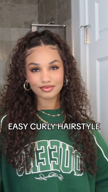 Ashlee West 🥥 on Instagram: "Obsessed 3x!! 💚" Ashlee West Braids, Ashlee West Hairstyle, Ashlee West Makeup, Ashlee West Curly Hairstyles, 3b Curly Hairstyles Y2k, Curly Hairstyles Tiktok, Ashlee West, Wedding Hairstyles For Short Hair, Gorgeous Wedding Hairstyles