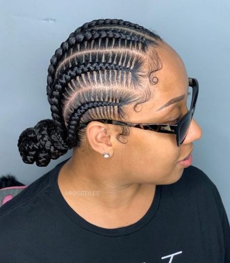 Ghana Braids with Neat Baby Hair Trendy Cornrow Hairstyles, Two Cornrow Braids, Big Cornrows, Different Braid Styles, Straight Back Cornrows, Cornrow Braid Styles, Twist Cornrows, Scalp Braids, Cornrow Ponytail