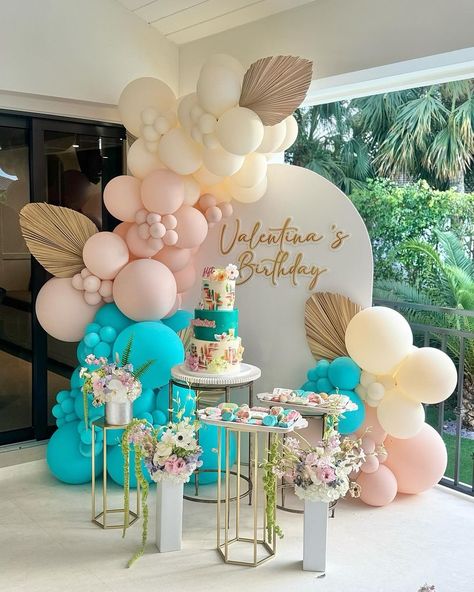 That aqua blue colour in this balloon garland is a standout 🩵 by @dolceballoonsusa #theeventcollectivex | Instagram Aqua Blue Color, Theme Parties, My Themes, Party Inspiration, Blue Colour, Balloon Garland, 50th Anniversary, Theme Party, Aqua Blue