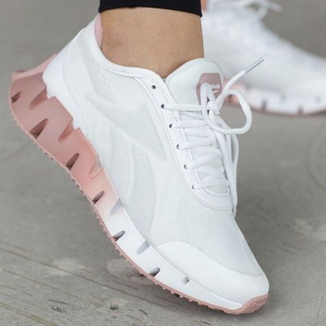 Pink reebok shoes