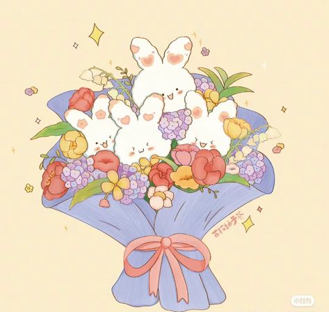 Money Bouquet, Canva Tips, Cute Easy Doodles, Anime Demon Boy, Bunny Art, Chocolate Bouquet, Flowers Art, Cute Little Things, 2d Art