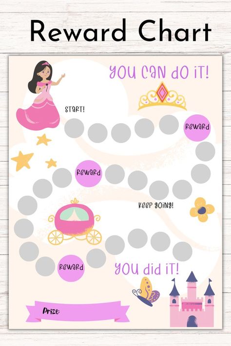 Reward charts to make potty training fun! Diy Potty Chart Girls Ideas, Princess Potty Chart, Toilet Training Visual Schedule, Toilet Training Reward Chart, Toilet Training Visuals, Potty Training Incentives, Printable Potty Training Chart, Potty Training Sticker Chart, Envelope Stuffing