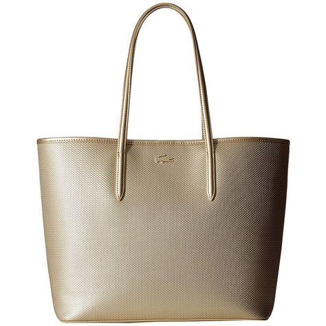 Lacoste Chantaco Metallic Tote (Rich Gold) Tote Handbags (€105) ❤ liked on Polyvore featuring bags, handbags, tote bags, gold, white handbags, gold tote, metallic handbags, metallic tote bag and gold purse White Handbags, Metallic Handbags, Gold Purse, White Handbag, Handbags Tote, Tote Handbags, Bags Handbags, Tote Bags, Shoe Bag