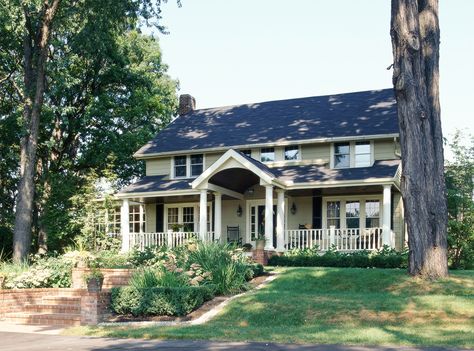 Colonial Home Exteriors, Colonial Front Porch, Dutch Colonial Exterior, Colonial Porch, Colonial House Exterior, Front Porch Remodel, Front Porch Addition, Dutch Colonial Homes, Colonial House Exteriors