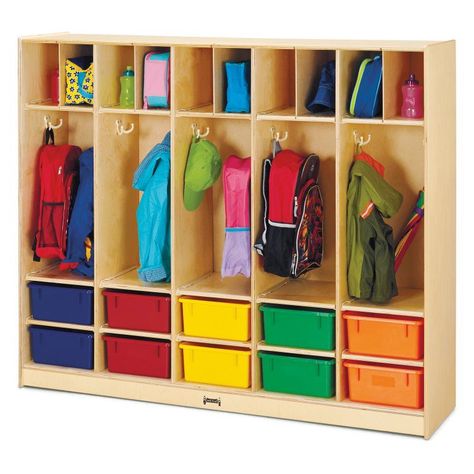 Jonti-Craft Large Locker Organizer - 26857JC Preschool Cubbies, Locker Organizer, Kids Locker, Daycare Rooms, Vstupná Hala, Locker Organization, Mail Slots, Daycare Decor, Daycare Design