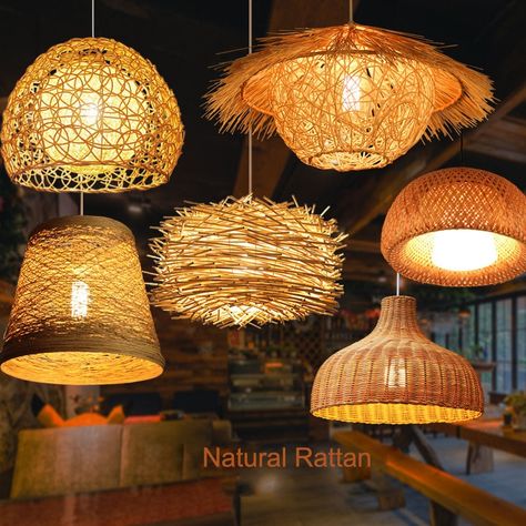 Cheap Pendant Lights, Buy Directly from China Suppliers:LED Rattan Chandelier Round Bird's Nest House Straw Hat Bamboo Lamp Creative Pastoral Vintage Balcony Restaurant Chandelie Light Enjoy ✓Free Shipping Worldwide! ✓Limited Time Sale ✓Easy Return. Woven Pendant Light, Chandelier Round, Restaurant Vintage, Rattan Chandelier, Balcony Lighting, Cheap Pendant Lights, Bamboo Lamp, Tiki Hut, Vintage Restaurant