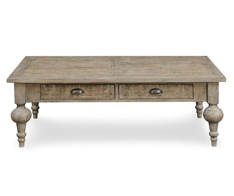 White distressed coffee table