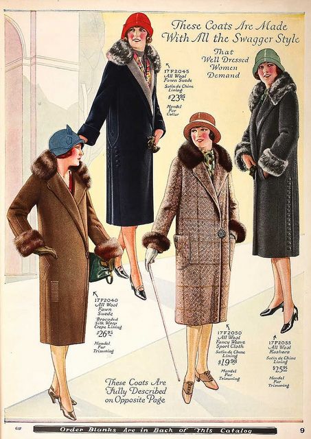 these coats are made with all the swagger style that well dressed women demand 1920s Women, 1920s Outfits, 1920 Fashion, Fashion Illustration Vintage, 20th Century Fashion, Evolution Of Fashion, 20s Fashion, Roaring Twenties, Historical Costume