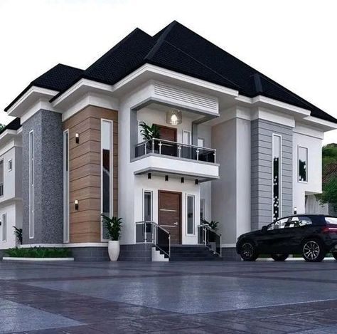 Compound Floor Design, 5 Bedroom Bungalow Floor Plan, Latest Elevation Designs For House, Bungalow Floor Plan, 5 Bedroom Bungalow, 3d Elevation Design, Modern Bungalow House Plans, Apartments Exterior, Bungalow Style House