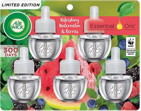 Honeysuckle Essential Oil, Air Freshener Essential Oils, Air Freshener Refill, Scented Oil, Air Wick, Oil Warmer, Fresh Watermelon, Scented Oils, Essential Oil Fragrance