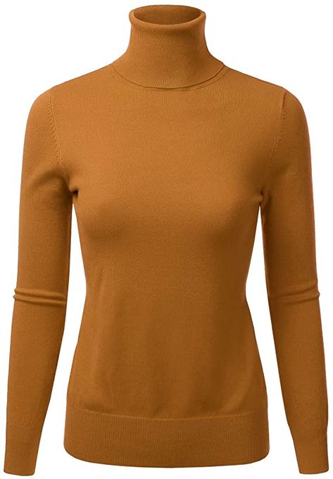 LALABEE Long Sleeve Pullover Turtleneck Slim Fit Stretch Knit Sweater Mustard S at Amazon Women’s Clothing store Mustard Turtleneck, Turtle Neck Fits, Tight Sweater, Mom Sweater, Fitted Turtleneck, Basic Long Sleeve, Turtle Neck Top, Amazon Women, Knitted Pullover