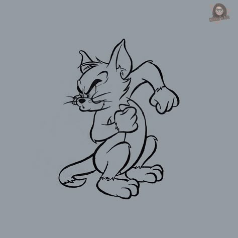 Tom The Cat Tattoo, Tom And Jerry Sibling Tattoos, Tom Cat Tattoo, Tom Tattoo Cat, Tom Y Jerry Tattoo, Tom And Jerry Tattoo Design, Tom And Jerry Tattoo Ideas, Tom And Jerry Tattoo, Tom Tattoo