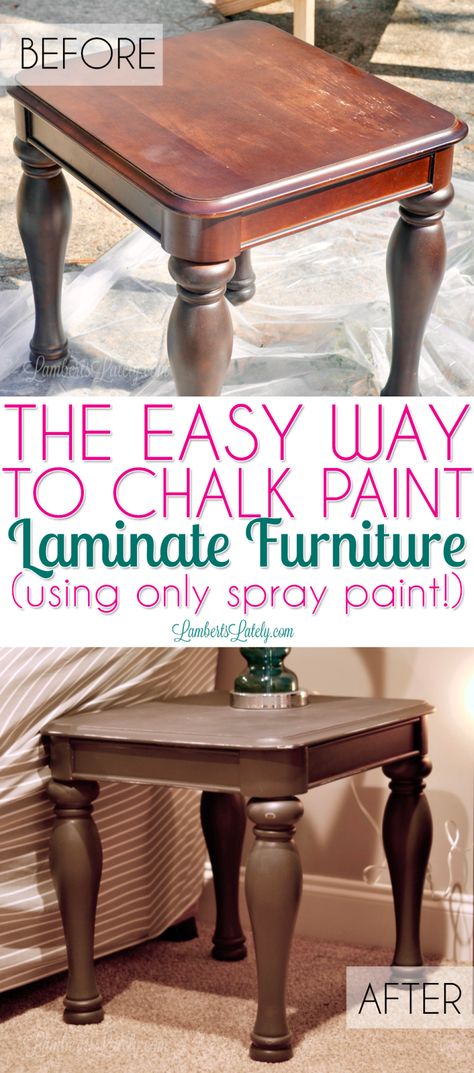 Chalk Paint Laminate Furniture, Spray Painting Wood Furniture, Paint Laminate Furniture, Painting Laminate Furniture, Spray Paint Furniture, Painting Laminate, Laminate Furniture, Painting Wood Furniture, Chalk Paint Furniture