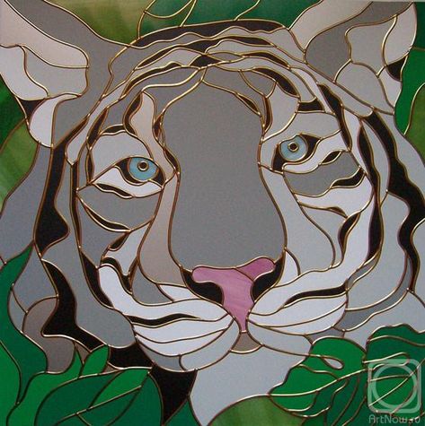 Stained Glass by Vyachina Nataliya Stained Glass Animals, Glass Art Techniques, Glass Painting Patterns, Glass Art Pictures, Stained Glass Paint, Glass Art Projects, Tiffany Stained Glass, Contemporary Glass Art, Stained Glass Christmas