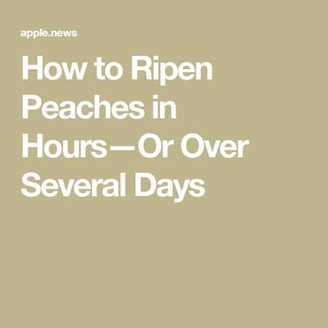 How to Ripen Peaches in Hours—Or Over Several Days How To Ripen Peaches, Donut Peach, Roast Pork Chops, Blueberry Buckle, Fresh Whipped Cream, Trifle Dish, Peach Ice Tea, Couscous Recipes, Boozy Desserts