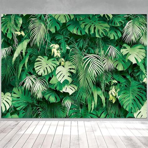 Amazon.com : MAQTT 72X60in Jungle Safari Plants Photo Background for Hawaiian Luau Party Green Tropical Palm Leaves Picture Photography Backdrop Birthday Party Baby Shower Supplies Banner… : Electronics Jungle Background Wallpapers, Safari Plants, Plants Photo, Rainforest Plants, Background Baby, Animal Print Party, Banner Background Hd, Hawaiian Luau Party, Backdrop Birthday