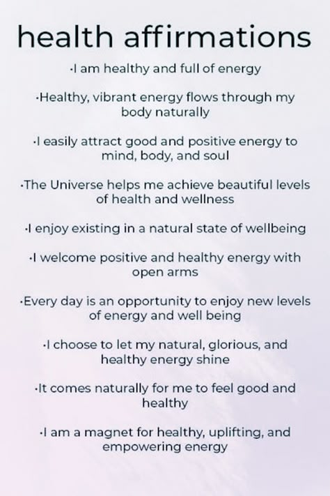 attract healthy energy via Law of Attraction. As Abraham Hicks says, well being is our natural state! Call it Healthy Affirmations, Genie Script, Health Affirmations, Healing Affirmations, Gratitude Affirmations, Spiritual Manifestation, Daily Positive Affirmations, Morning Affirmations, Law Of Attraction Affirmations