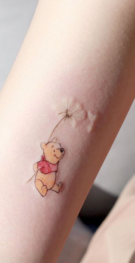 Winnie The Pooh Tattoo, Pooh Tattoo, Winnie The Pooh Tattoos, Simple Flower Tattoo, Tattoo Placements, Shape Tattoo, Cat Tattoos, Simple Tattoo Designs, Inspiration Tattoos