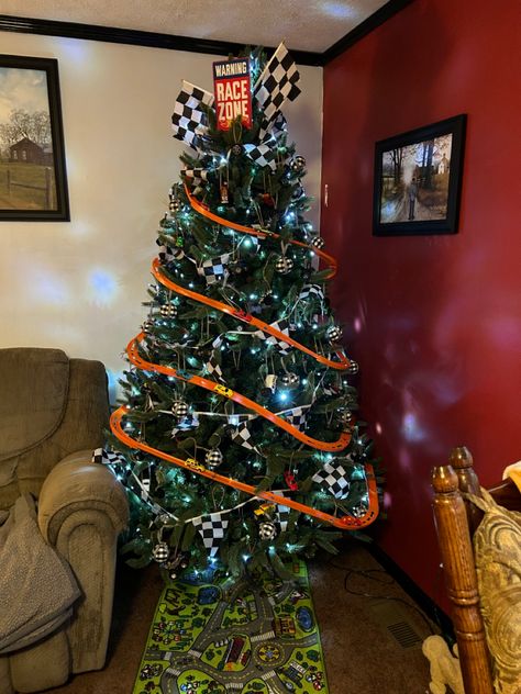 Hot Wheels Christmas Tree, Xmas Tree Ideas, Christmas Setup, Christmas Tree Theme, Tree Theme, Festival Of Trees, Hunter S, Tree Themes, Hot Wheel