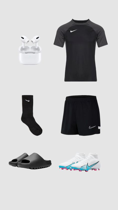 Soccer Drip, Teen Guy Outfits, Athlete Fits, Training Outfit Men, Basketball Outfit, Black Outfit Men, Mens Smart Casual Outfits, Soccer Outfit, Gym Outfit Men