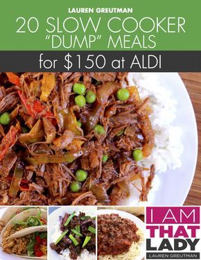 Make 20 Slow Cooker "Dump" Meals in under 90 minutes for only $150.00! This is such an easy meal plan and it is gluten free adaptable as well! Slow Cooker Dump, Aldi Meal Plan, Slow Cooker Freezer Meals, Budget Freezer Meals, Dump Meals, Easy Meal Plans, Slow Cooker Dinner, Freezer Cooking, Think Food